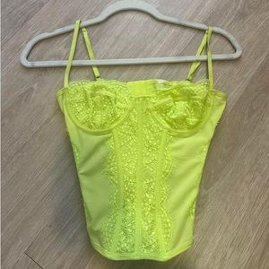 Urban outfitters modern love corset in yellow